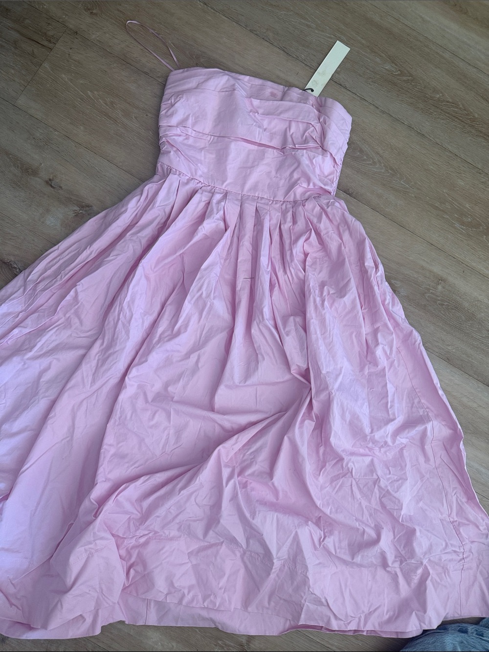 Pink strapless midi dress nwt